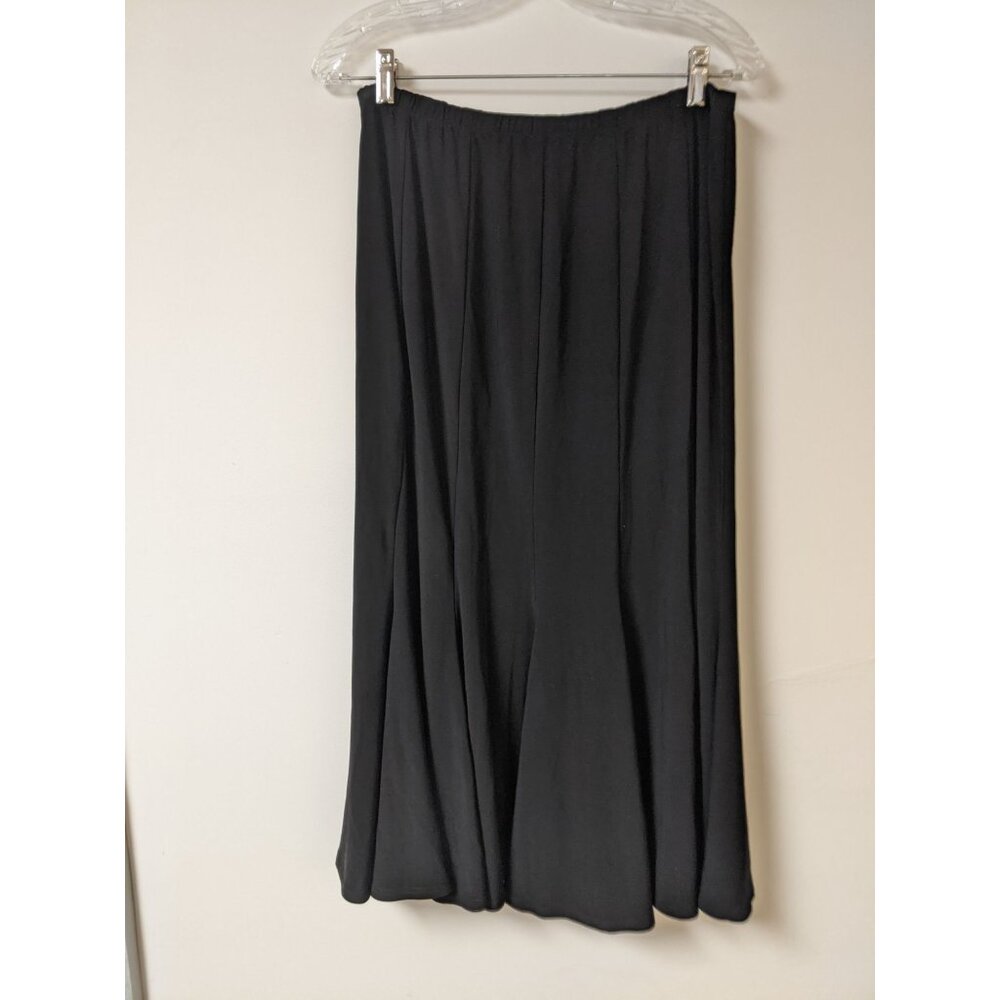 A La Carte Poly Knit Skirt Black Stretch Size M Vintage Womens Medium